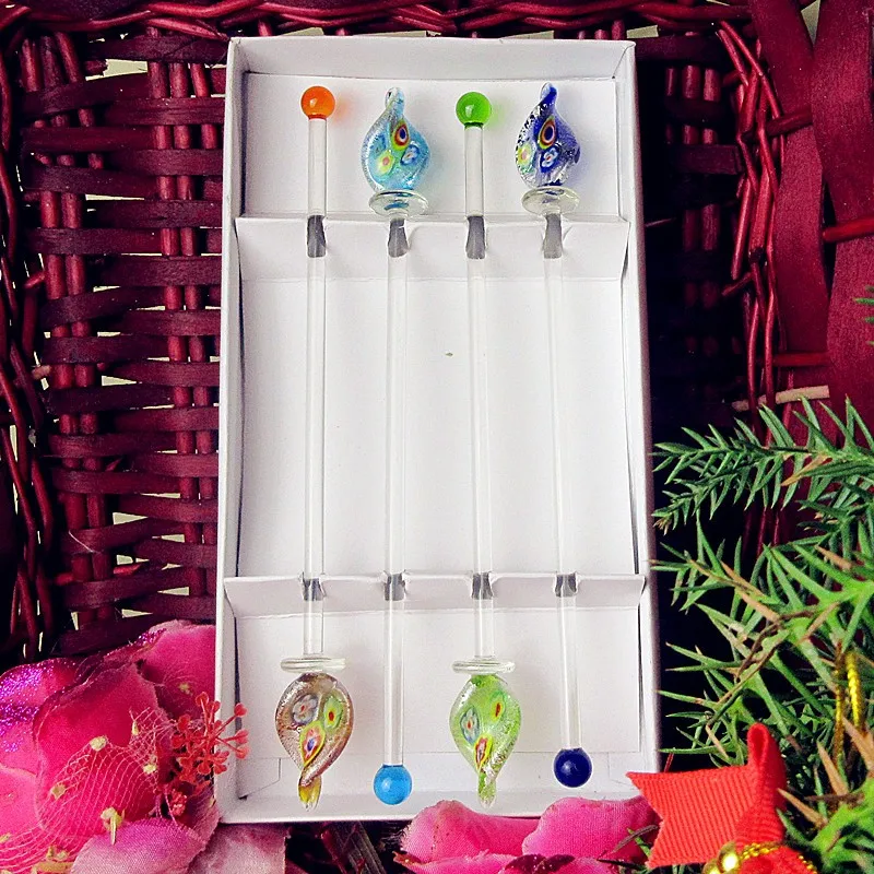 4 шт. ручной работы индивидуальные смешивающие коктейльные палочки