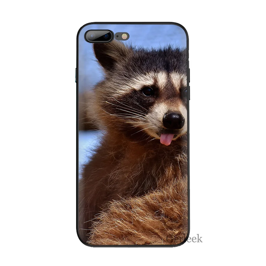 Чехол для телефона енот уникальный дизайн для iPhone 6 6S 5 5S SE XR X XS MAX 8 7 6 Plus - Цвет: B6