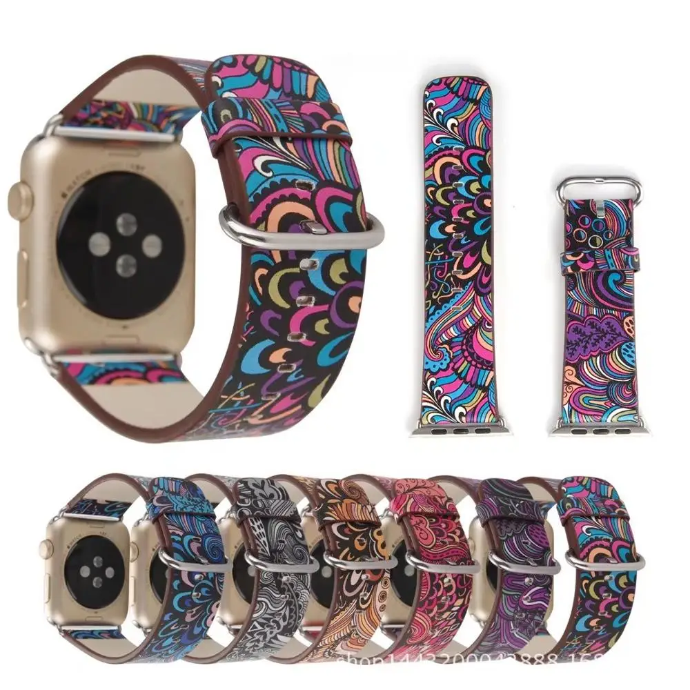 Ремешок из натуральной кожи для Apple Watch 42 мм серия 4 3 2 1 iWatch 44 один тур 38 сменный