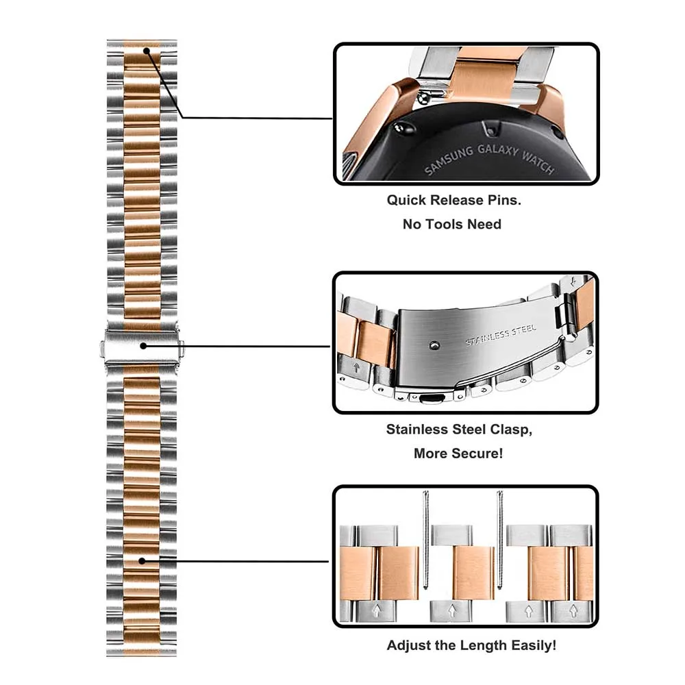Ремешок сетчатый из нержавеющей стали для наручных часов классический браслет