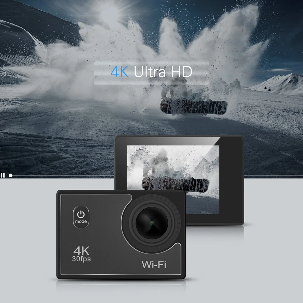 Andoer мини Камера 4K 16MP Wi-Fi экшн-Камера со сверхвысоким разрешением Ultra HD, 98ft 2 дюймов ЖК-дисплей 140 градусов Широкий формат DV водонепроницаемый чехол для спортивной видеокамеры Камера