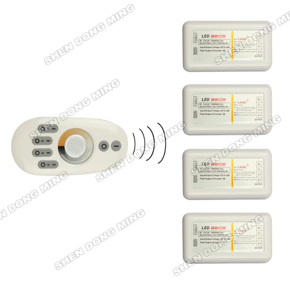 Светодиодный контроллер с регулируемой цветной температурой 4 шт. радужным