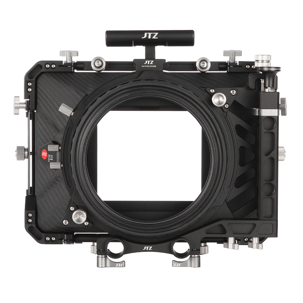 JTZ DP30 440 Cine углеродное волокно 4x" распашная Матовая коробка 15 мм/19 мм Система стержней