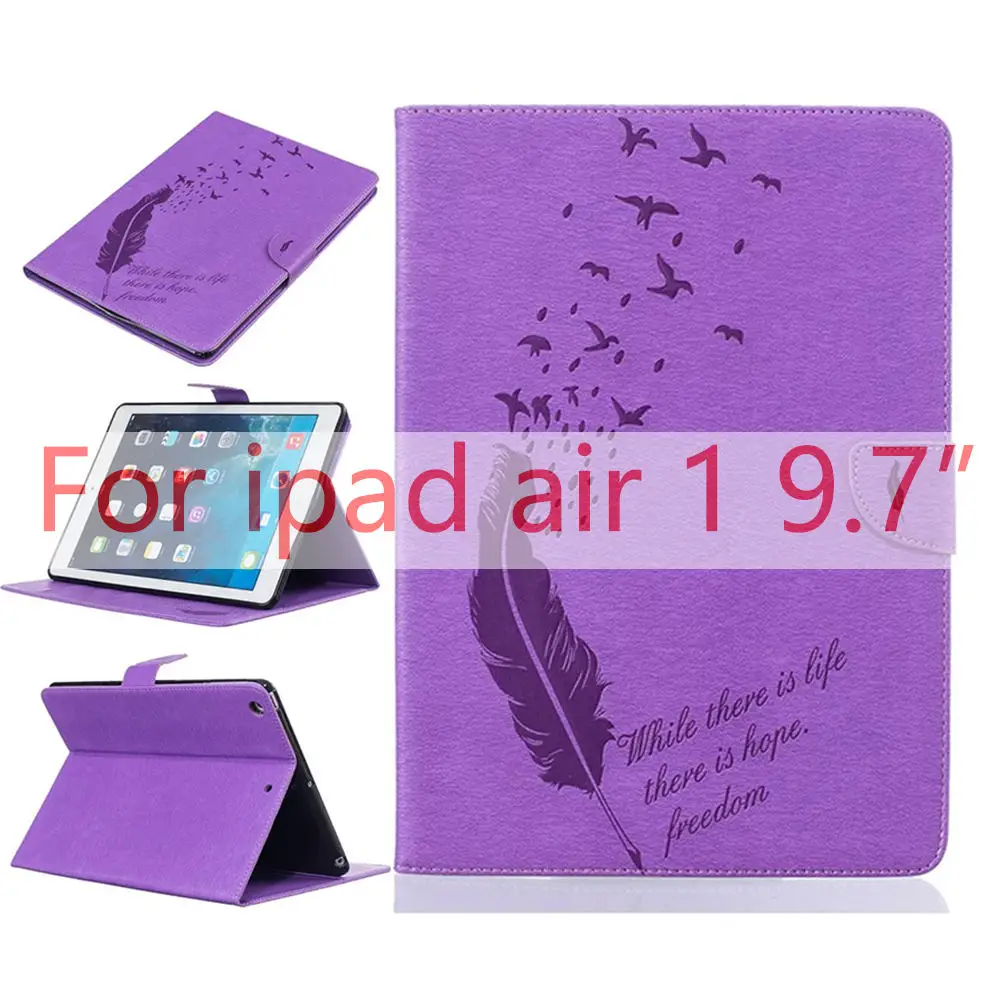 Чехол для ipad air 2 Чехол Air1 из искусственной кожи+ мягкий чехол на заднюю панель с кошельком и отделением для карт A1566 A1567 чехол для ipad air 1 2 Чехол - Цвет: AIR 1 Purple