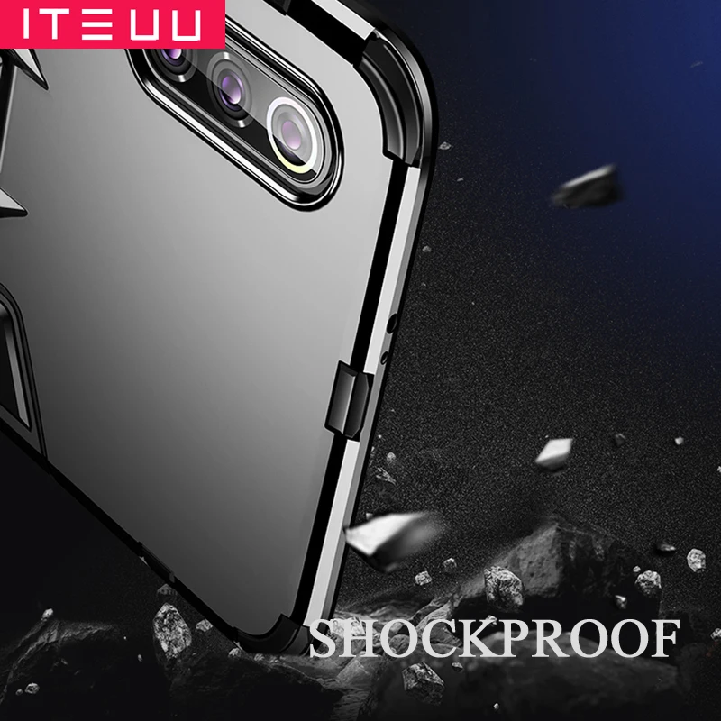 ITEUU противоударный чехол с кольцом на палец для Xiaomi 9 9 SE чехол s Противоударная задняя крышка для Xiaomi 9 9SE