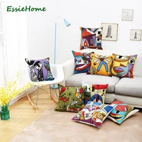 essie home full embroidery chain embroidery 18 high end picasso abstract paintings cushion cover red blue throw embroidery pill