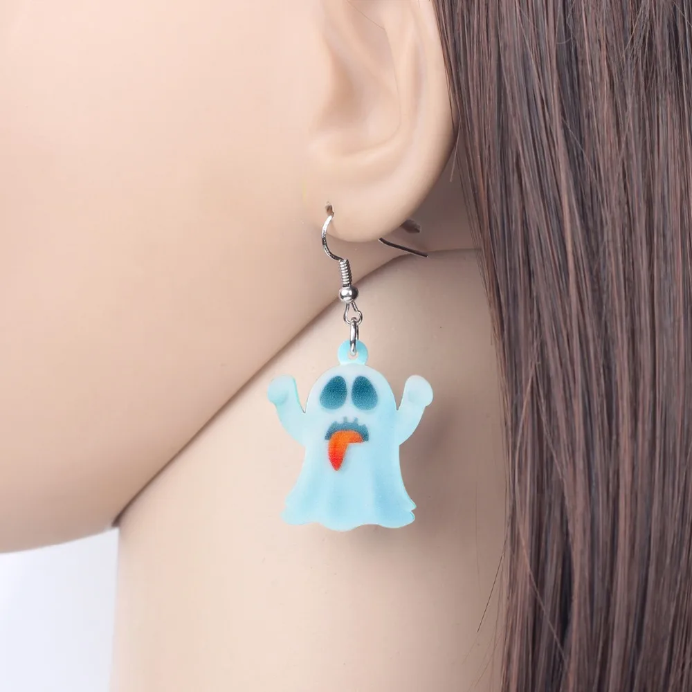 Bonsny массивные акриловые серьги-подвески в форме капли на Хэллоуин милые