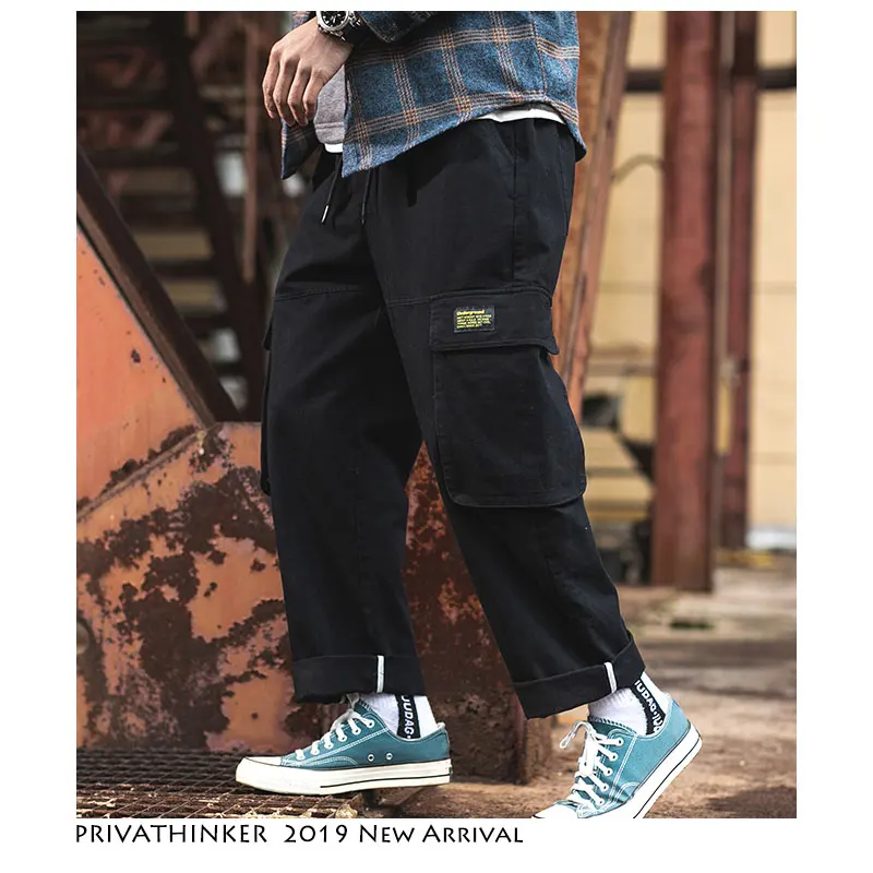 Privathinker 2019 весенние забавные шаровары карго уличная японская хип хоп мужские