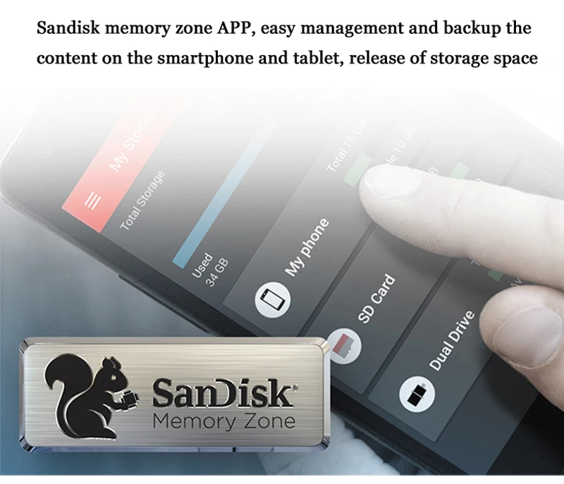 Sandisk двойной OTG USB флэш-накопитель 128 ГБ Высокое Скорость 150 м/с USB3.0 на флэшке, 32 Гб оперативной памяти, 16 Гб встроенной памяти, 64 ГБ флеш-накопитель для Android/ПК