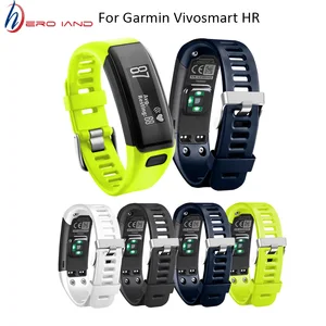 Цветной мягкий силиконовый браслет Hero Iand, сменный спортивный браслет для Garmin Vivosmart HR 145 мм-210 мм, браслет на запястье H7TY0