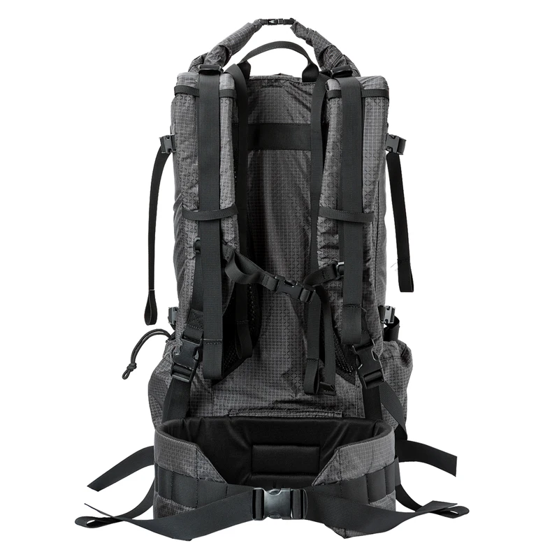 Черная Сумка для кемпинга Tubular 55L + Сверхлегкий Нейлоновый Рюкзак Ripstop LITE ROAMER Roll up UL