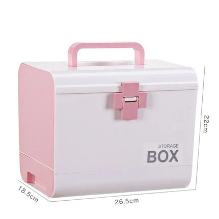Medicine box family medical small box large child first aid kit medicine storage - Цвет: 3