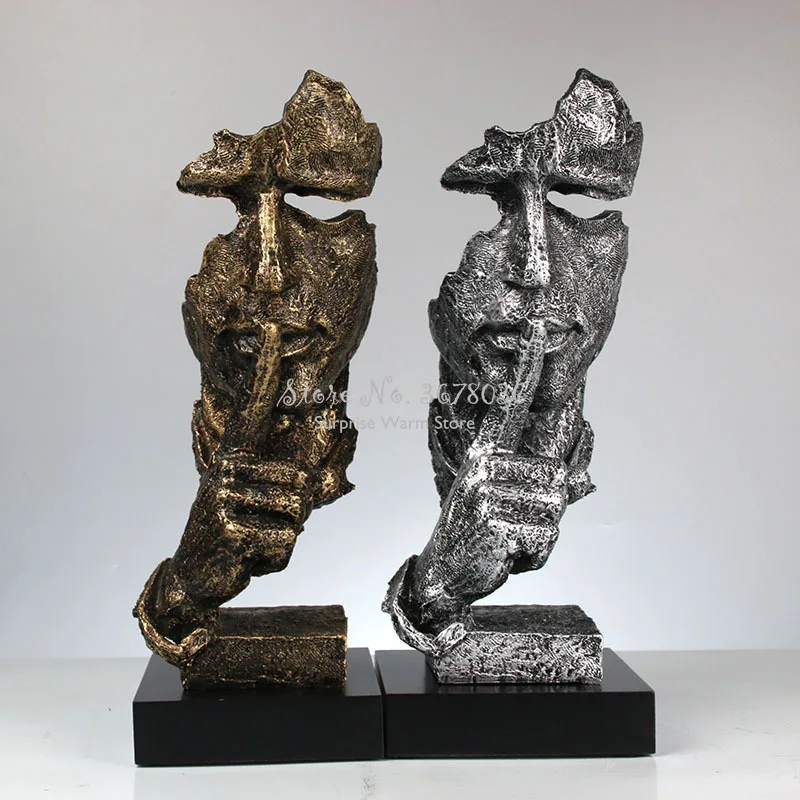 1 шт. креативные художественные украшения для гостиной Тишина это Золотая