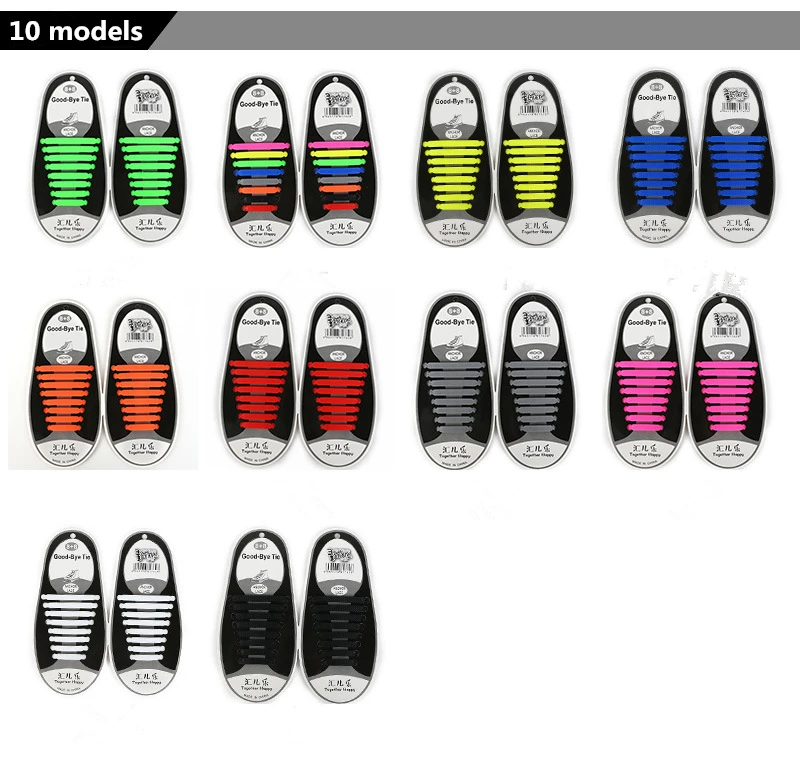 Шнурки для обуви Силиконовые эластичные 16 шт./компл.|shoelaces elastic|shoes allsneaker fit |