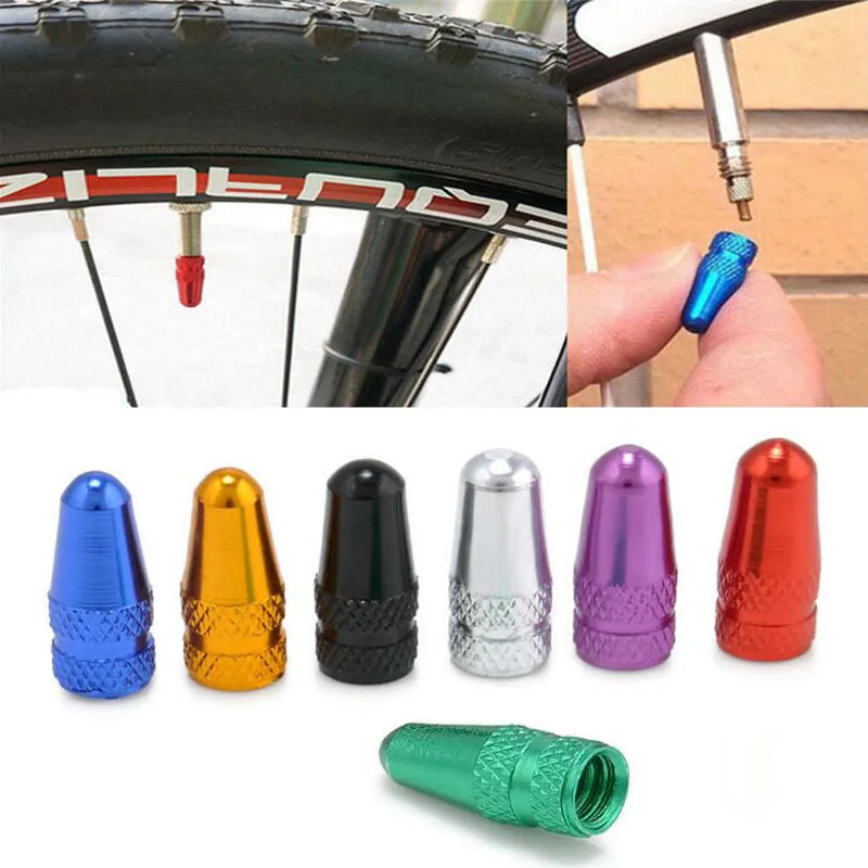 

10pcs Aluminum Bicycle Tire Valve Cap Mountain Bike Tyre Cap Dust Cover Wheel Tires Valves Tyre Air valve Caps Bike Accessories