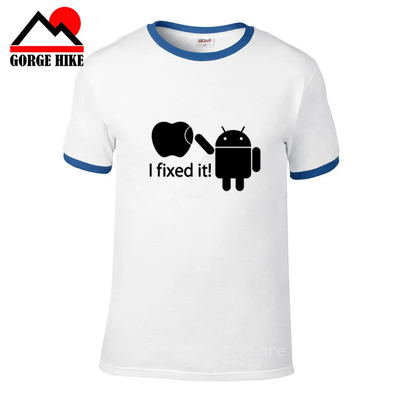 Забавный креативный дизайн Android Robot I Fix It забавная Футболка с принтом 100% хлопок