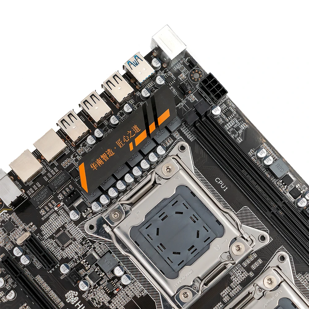 HUANAN Чжи X79-4D Двойной материнская плата для Intel LGA 2011 E5 2680V2 DDR3 1333/1600/1866 МГц 128 GB PCI-E SATA3 USB3.0 E-ATX