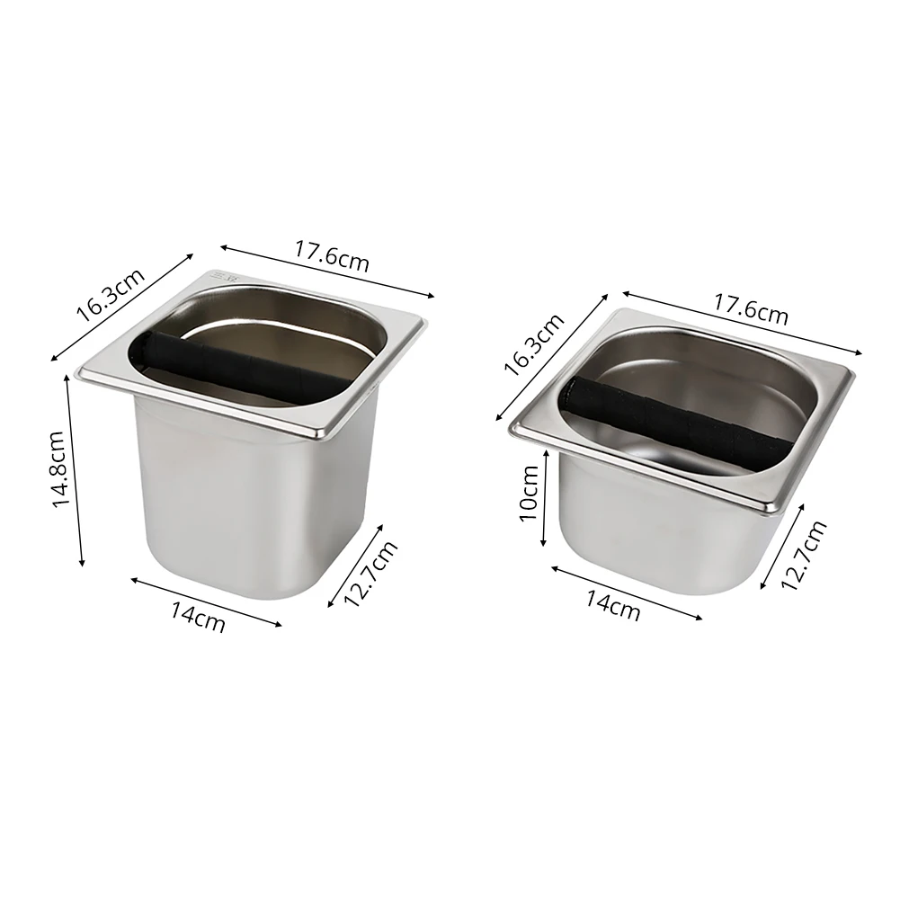

Stainless Steel Espresso Coffee Knock Box Container Coffee Grounds container Coffee Bucket For Coffee Maker Machine Barware