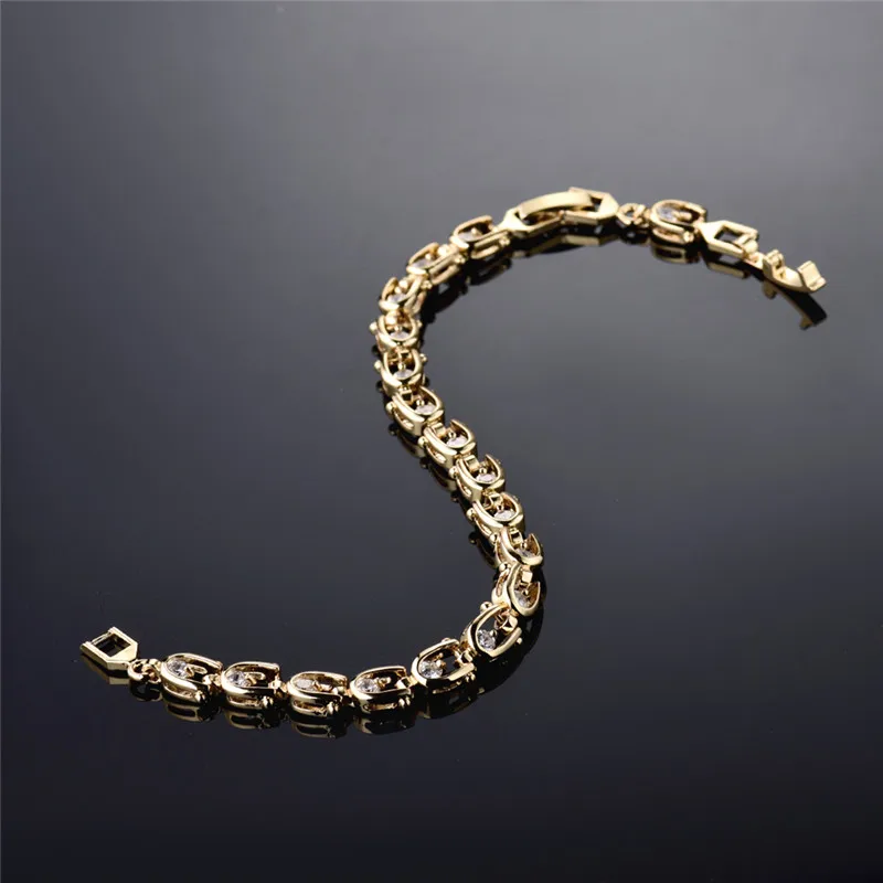 Женский винтажный браслет BUDONG из серебра/золота с разноцветными кристаллами 18