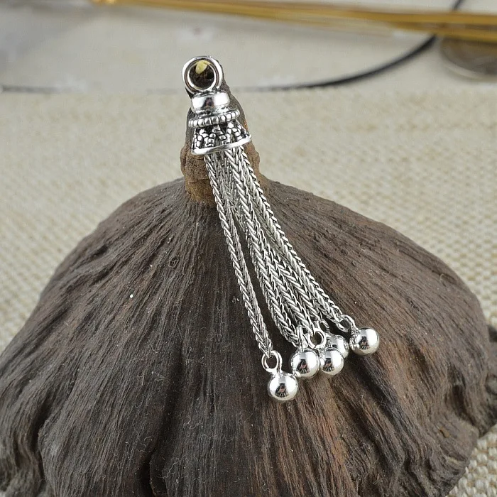 Новое поступление подвеска из стерлингового серебра 925 пробы с кисточкой