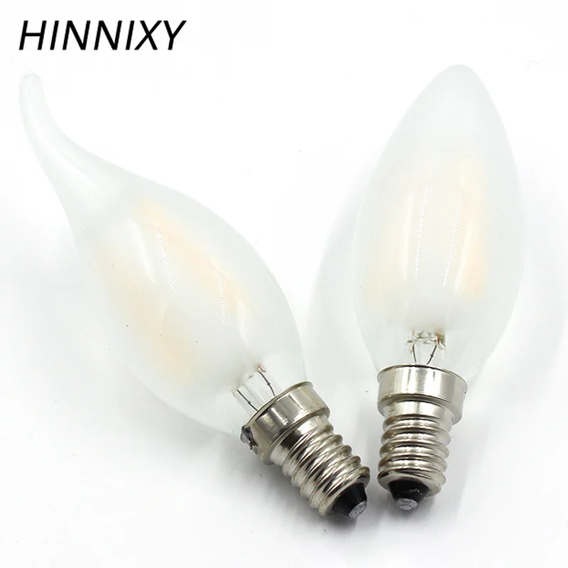 Hinnixy LED 4 Вт/6 Вт диммируемая матовая стеклянная E14 лампа накаливания IC Driver Edison