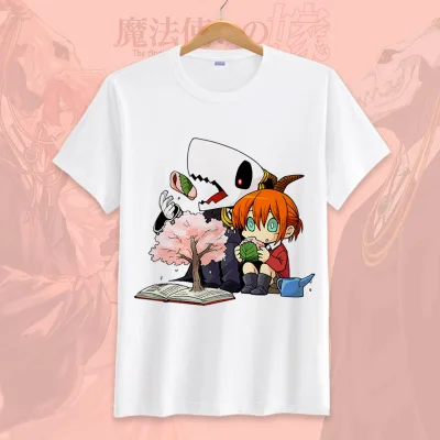 19 Футболка с аниме «Mahoutsukai no Yome The Ancient magus», футболка для невесты, парная футболка с короткими рукавами и рисунком, футболки, camiseta - Цвет: 19