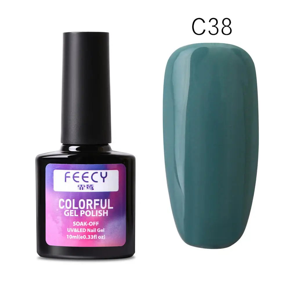 Feecy C38 УФ гель лак для ногтей светодиодный набор гель-лаков для ногтей Красивая гелевая краска впитываемый гель лак для ногтей маникюр праймер для ногтей - Цвет: Feecy C38