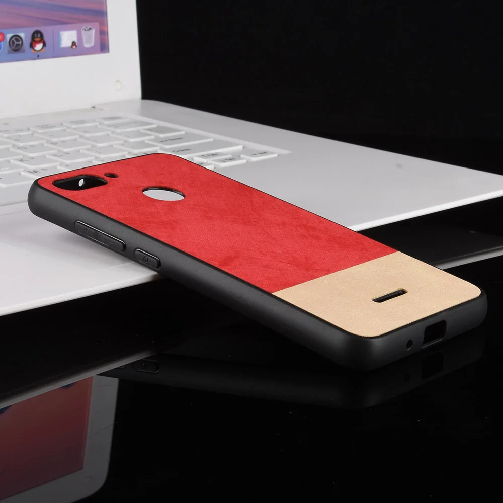 Роскошный чехол из искусственной кожи и холста для Xiaomi Redmi 6 в ретро-стиле деловой