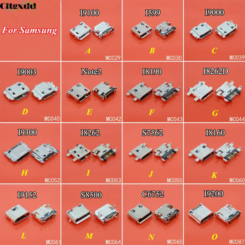 Cltgxdd 1X разъем Micro USB для Samsung I9000 I9003 I9100 I9200 I9300 I599 I8262D I8190 Note2 S7562|port connector|l connectorport micro usb