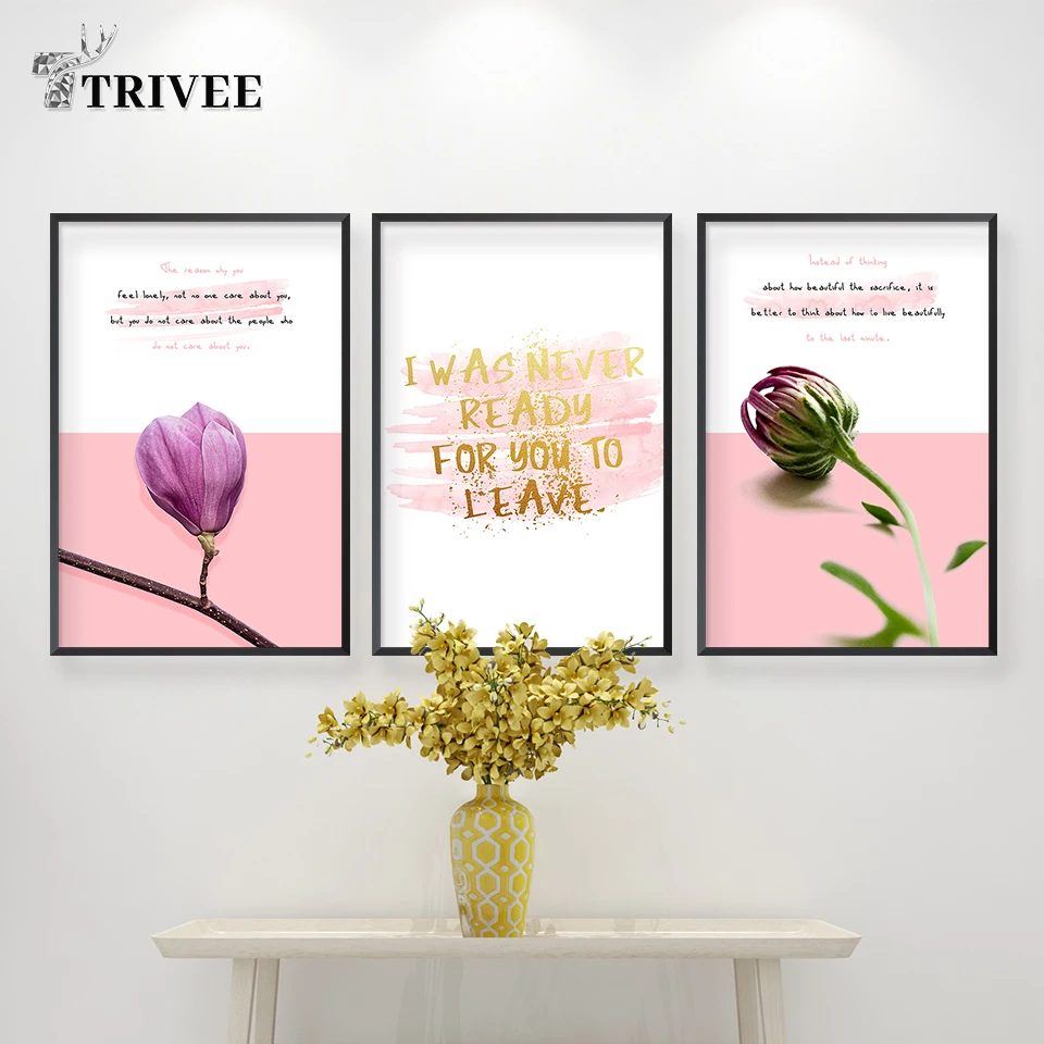 HD Print Canvas Wall Art Pictures Nymphaea Nordic Style Artistic Paintings Purple Lotus Poster Home Decorative Flowers | Дом и сад