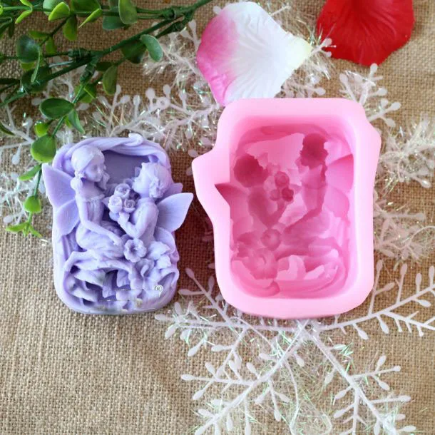 Формы для мыла ручной работы Angel Girl сказочные резиновые формы 4 вида высокое