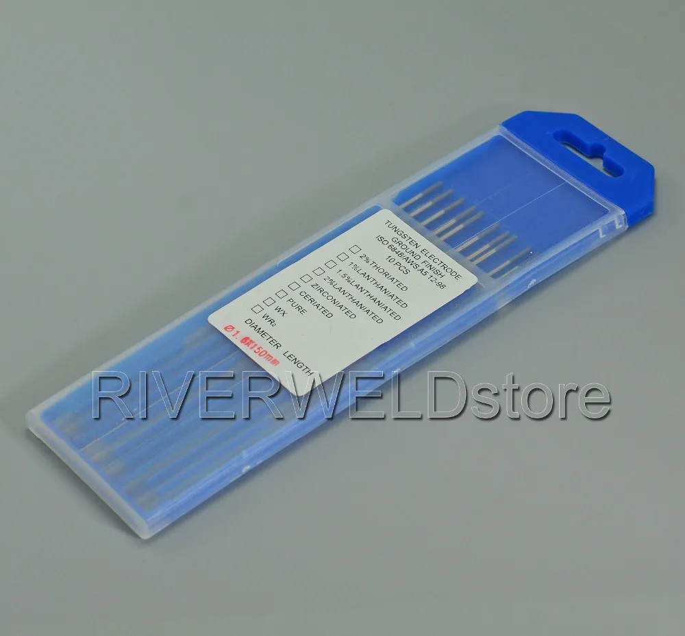

2% Сертифицированный вольфрамовый электрод WC20 серые стержни TIG 1,6*150 мм и 1/16 "x 6" 10PK