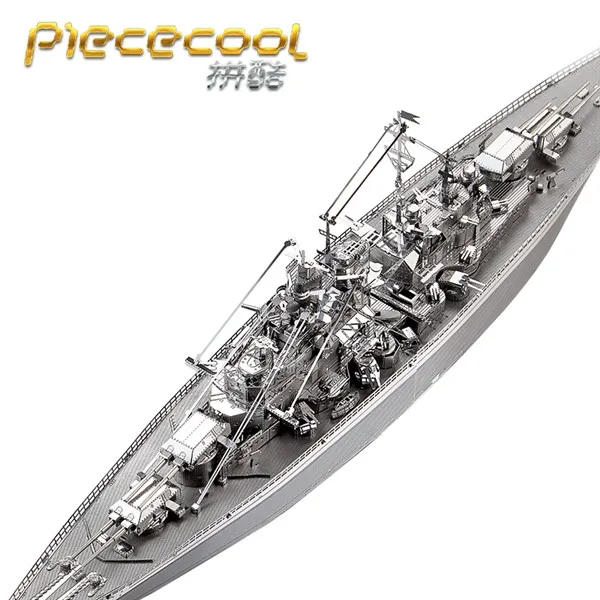 Piececool военная модель линкор 3D металлическая головоломка сборные игрушки Русский линкор Петр Великий Россия P110-GS - Цвет: P084S