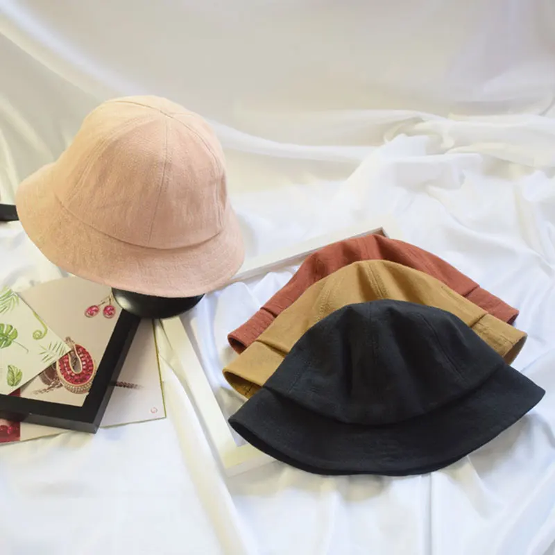 2018 Новинка монохромный 99% хлопок шляпа отдых досуг ведро шляпы походные кепки для