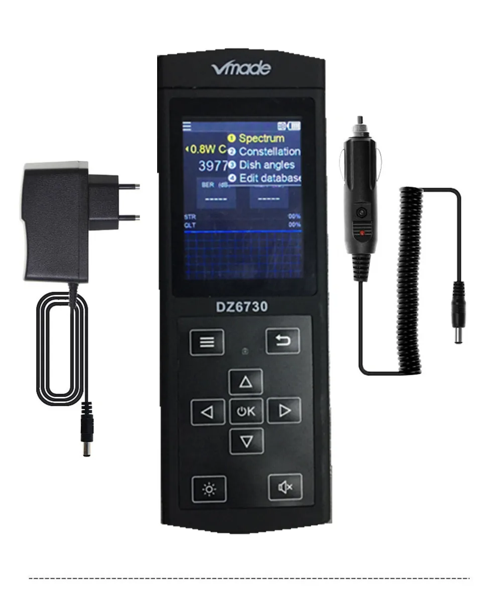 Черный Vmade спутниковый искатель DZ6370 Full HD 3,0 ЖК-экран дисплей DVB-S2 DVB-S FTA C& KU Band цифровой спутниковый искатель - Цвет: Черный