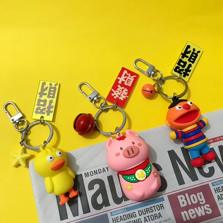 2019 Улица Сезам мультфильм косплей цепочка для ключей из ПВХ Elmo Печенья Монстр