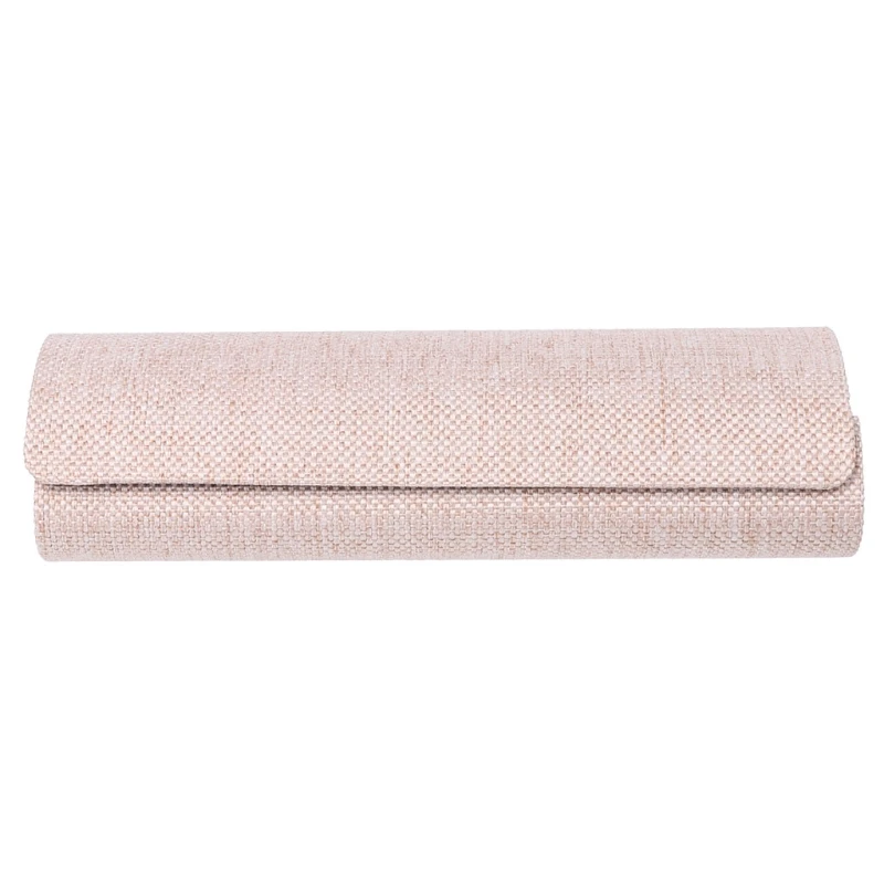 Beige Ретро овальные очки коробка солнцезащитные очки льняные складные очки Чехол оптические корзины ручной работы для хранения очки Чехол - Цвет: Beige