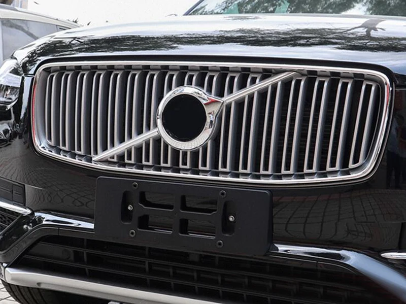 Аксессуары для VOLVO XC90 ABS Хромированная матовая Решетка переднего бампера литье крышки отделка автомобиля Стайлинг 2 шт