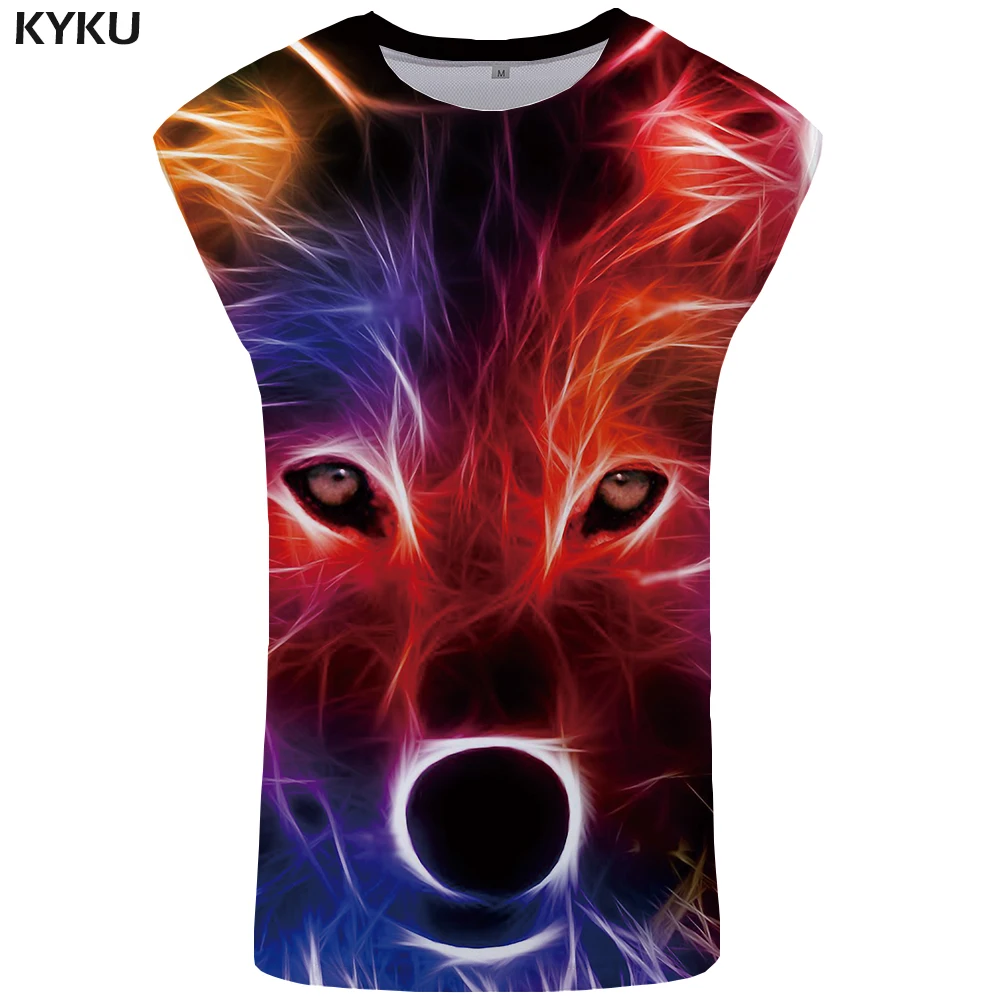KYKU Wolf майка мужская любовь жилет снег Стрингер горная джунгли Ftness одежда Мужская