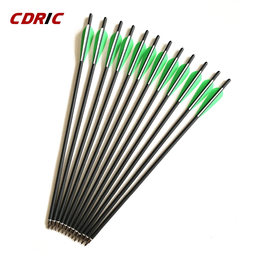 6/12/24 Pcs Mix Carbon Crossbow Arrow OD 8.8mm Length 17/20/22 Inches  Archery Hunting Shooting