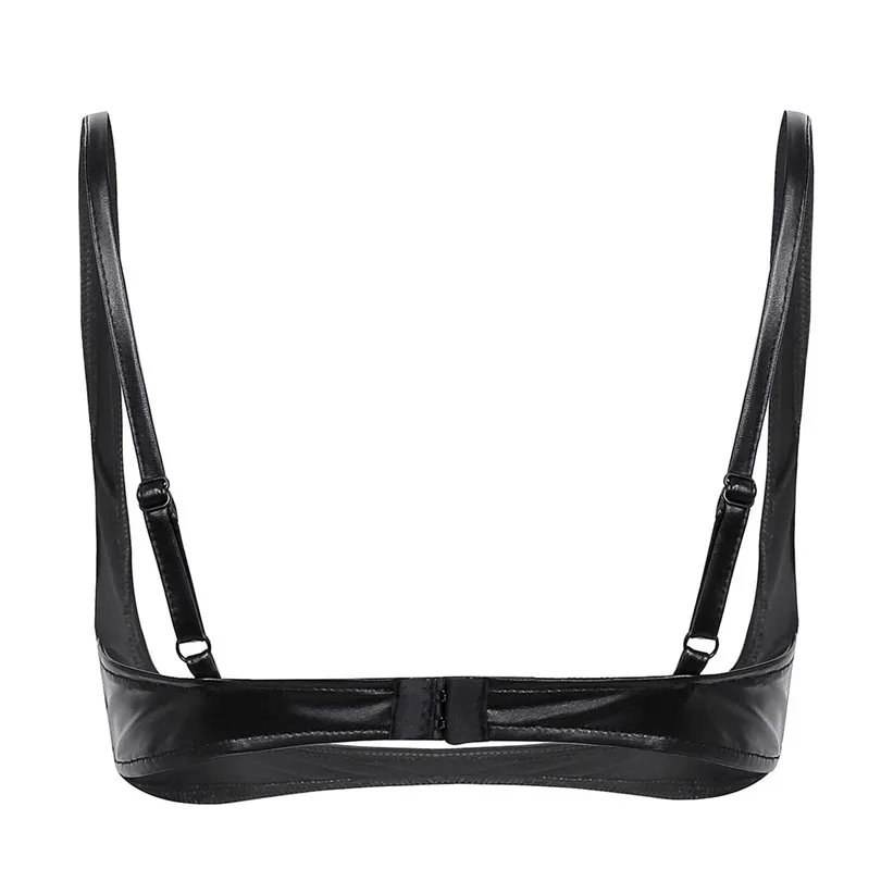 2018 Модный черный женский пикантный бюстгальтер из искусственной кожи