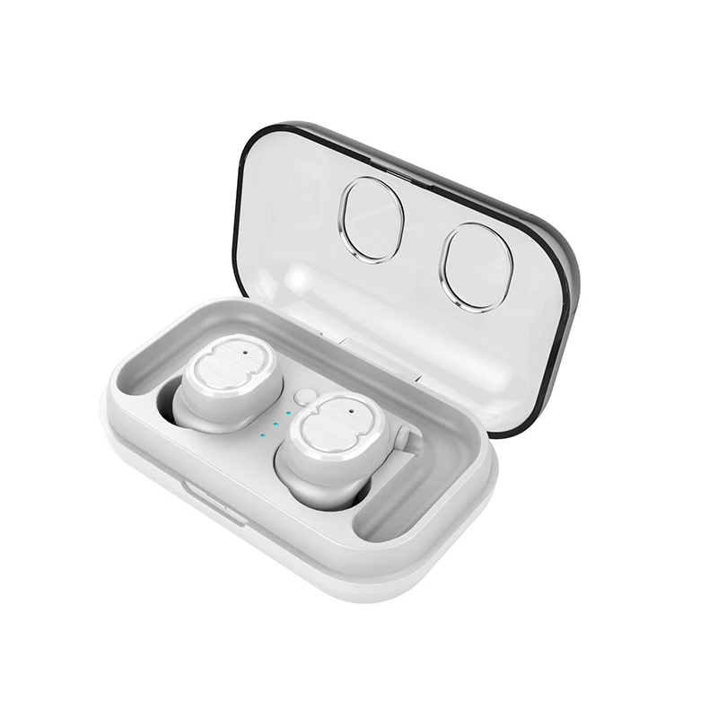 white McGeSin Bluetooth Беспроводные наушники с сенсорным управлением наушники TWS Hi-Fi стерео звук гарнитура с зарядным устройством для телефона с микрофоном - Цвет: white