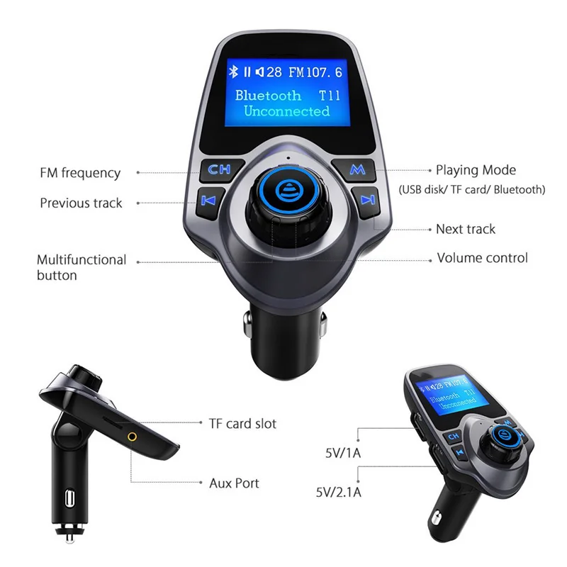 FM трансмиттер модулятор Bluetooth Аудио Автомобильный MP3 плеер автомобильный
