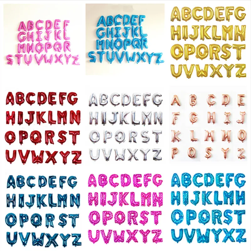 16 32 дюйма Фольга шара с цифрой синего цвета розового золота письмо гелий номер