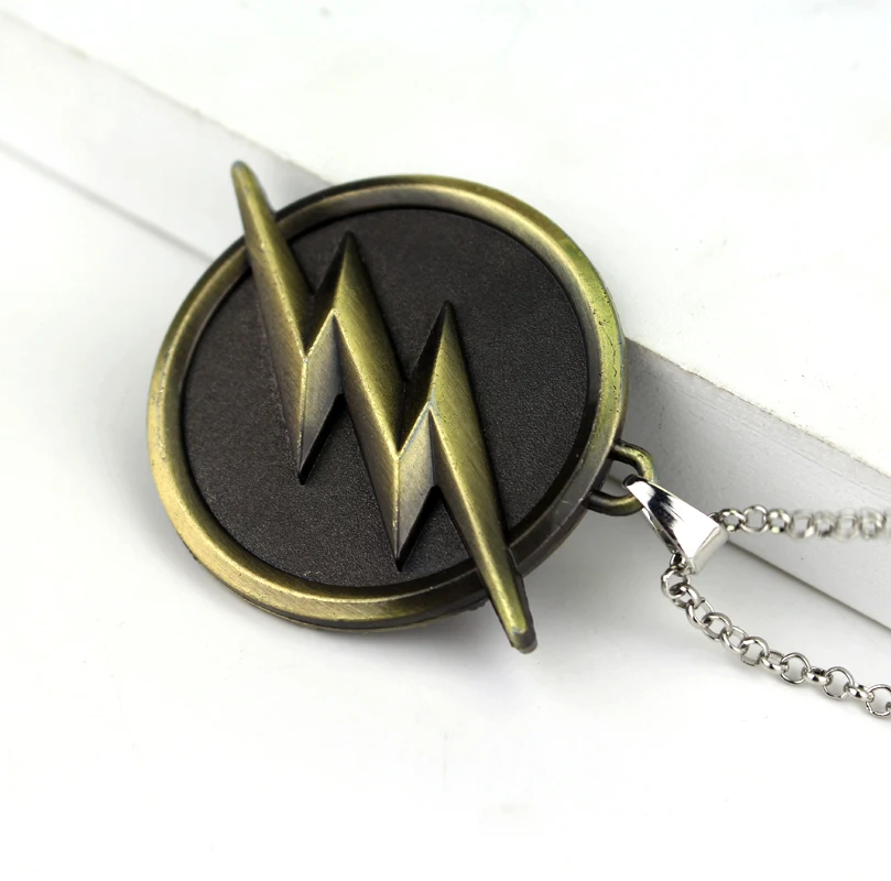 Винтажный логотип в виде молнии ожерелье для женщин и мужчин креативные