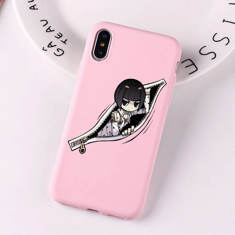 JOJO 39 s причудливые Приключения японский чехол для телефона аниме для iPhone 7 8 6 plus 6s X XS max XR 5 5S SE розовый белый цвет