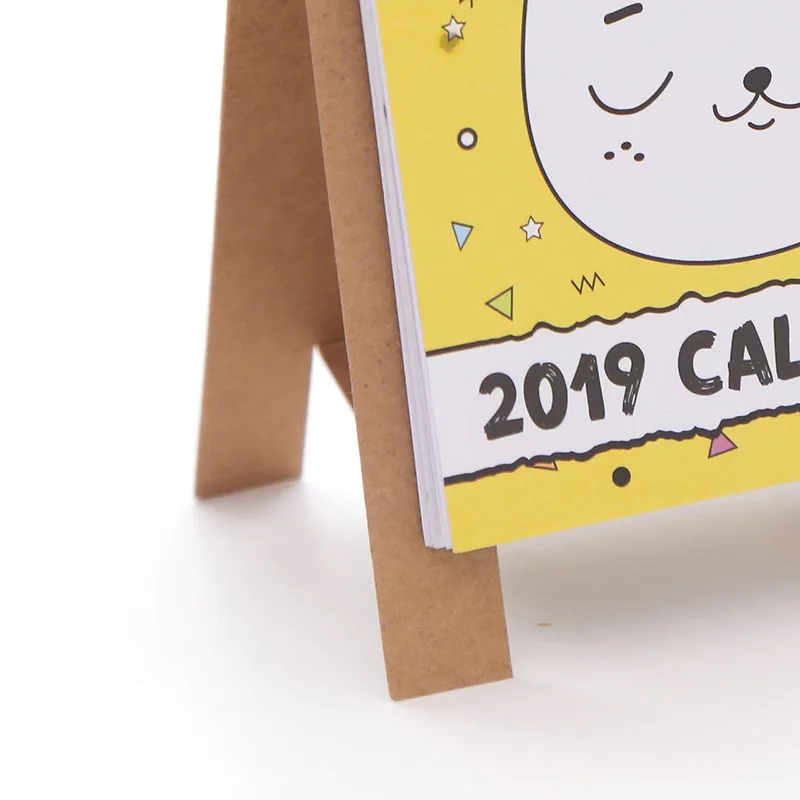 2019 год Новый Кот Сделай Сам мультфильм мини настольная бумага календарь