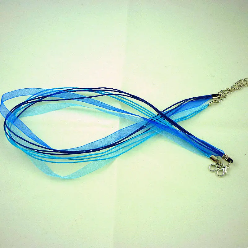 100 шт. разноцветная атласная лента шнур ожерелье цепочки ремешок 18 дюймов оптовая