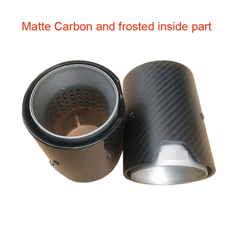 1 шт. глянцевое волокно с покрытием из нержавеющей стали для автомобиля выхлопная