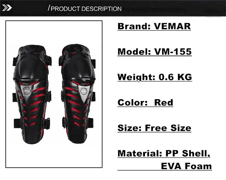 

Vemar New Universal Protective kneepad Motorcycle Knee pad Protector Sports Scooter Motor-Racing Guards Safety gears Race brace